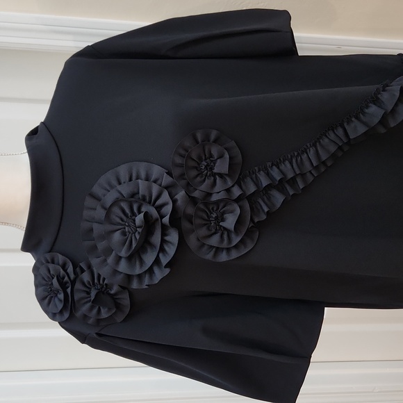 Black Label by Chico's NWT Women's Apllique Top Black Size 18 - Picture 10 of 13